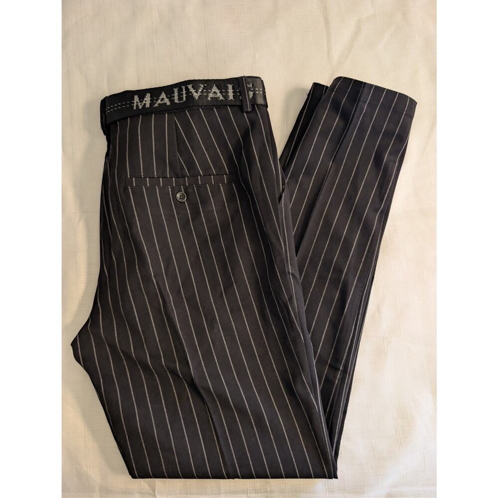 Mauvais Black Striped Pants Size 32